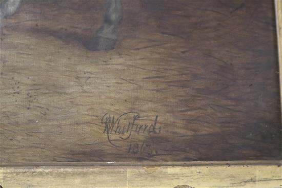 Richard Whitford (c. 1821-1890), The Unprotected Female, indistinctly signed, dated 1863 and inscribed, oil on canvas, 53 x 69cm